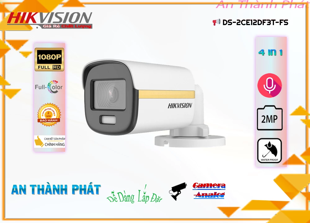 DS-2CE12DF3T-FS Camera An Ninh Sắc Nét DS-2CE12DF3T-FS Camera An Ninh Sắc Nét