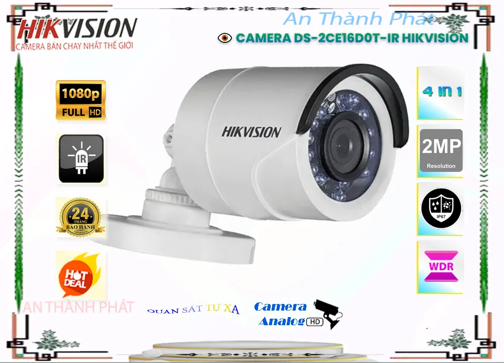 Camera Hikvision Giá rẻ DS-2CE16D0T-IR Camera Hikvision Giá rẻ DS-2CE16D0T-IR