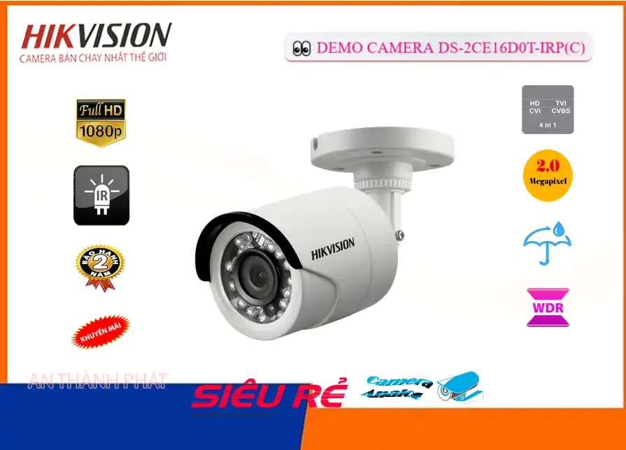 Camera  Hikvision DS-2CE16D0T-IRP(C) Mẫu Đẹp