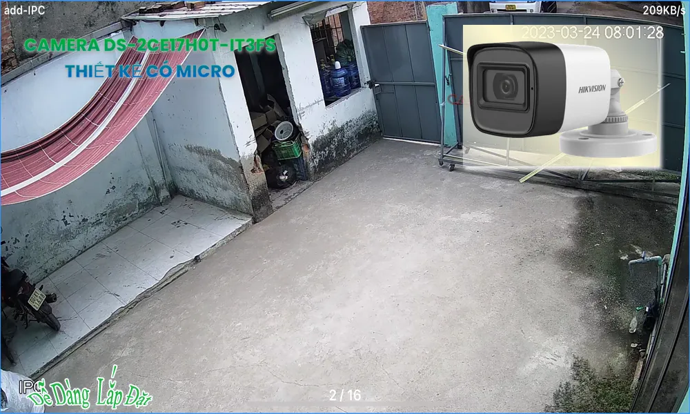 DS-2CE17H0T-IT3FS Camera Thu Âm DS-2CE17H0T-IT3FS Camera Thu Âm