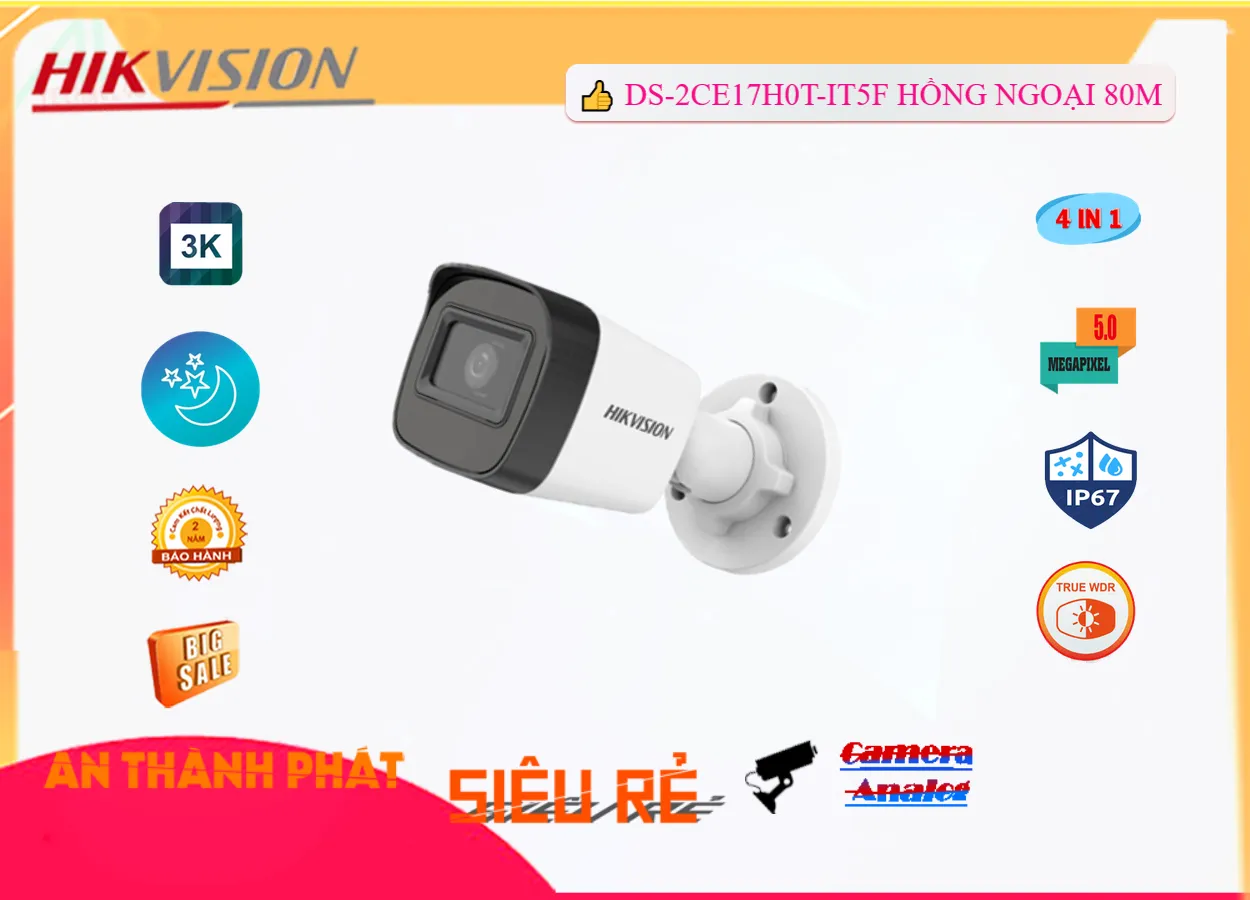 Camera DS-2CE17H0T-IT5F sắc nét Camera DS-2CE17H0T-IT5F sắc nét