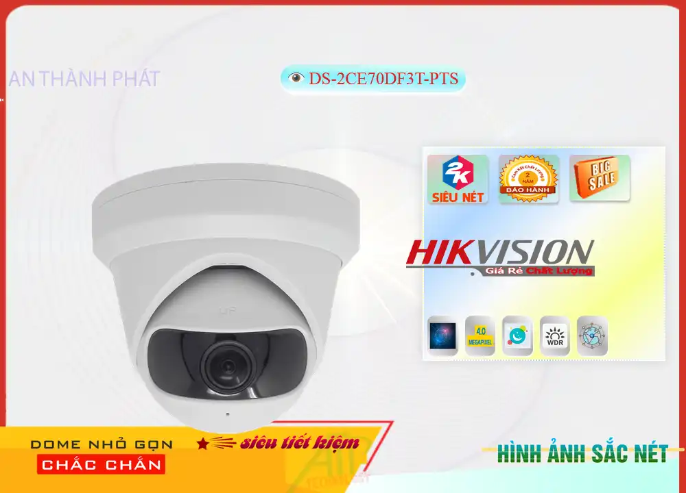DS-2CE70DF3T-PTS Camera Hikvision Thiết kế Đẹp DS-2CE70DF3T-PTS Camera Hikvision Thiết kế Đẹp