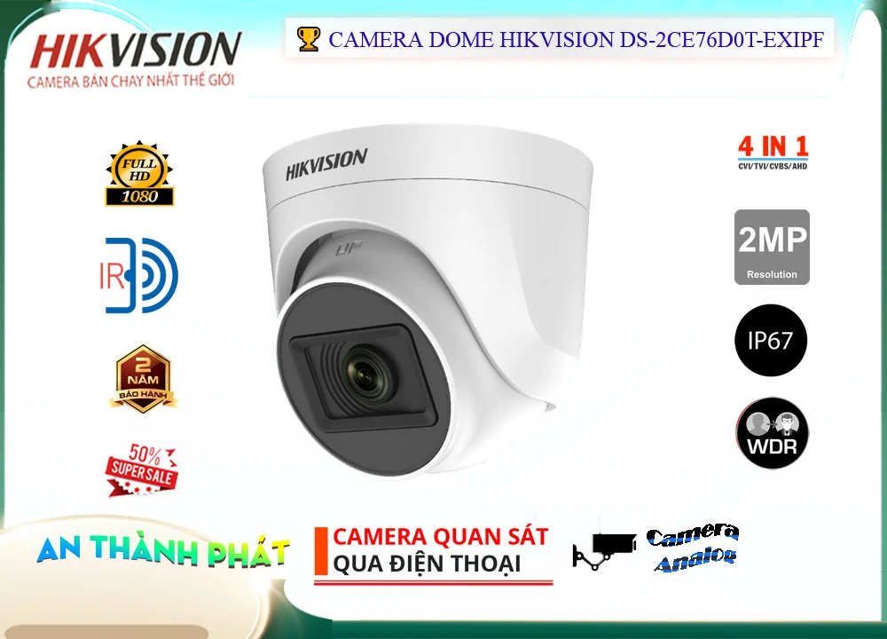Camera Hikvision DS-2CE76D0T-EXIPF Camera Hikvision DS-2CE76D0T-EXIPF
