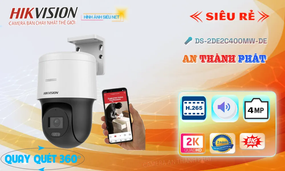 Camera Hikvision DS-2DE2C400MW-DE Thiết kế Đẹp Camera Hikvision DS-2DE2C400MW-DE Thiết kế Đẹp