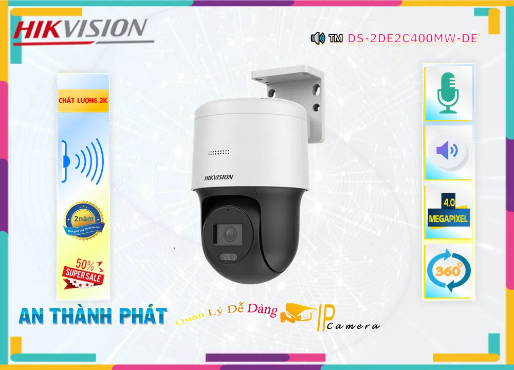 Camera Hikvision DS-2DE2C400MW-DE Thiết kế Đẹp Camera Hikvision DS-2DE2C400MW-DE Thiết kế Đẹp