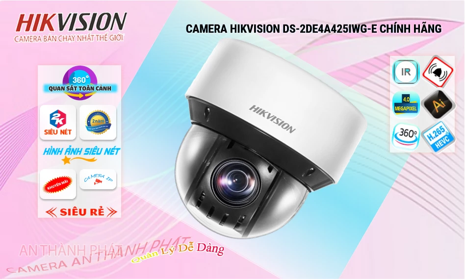DS-2DE4A425IWG-E Camera Sắc Nét Hikvision DS-2DE4A425IWG-E Camera Sắc Nét Hikvision