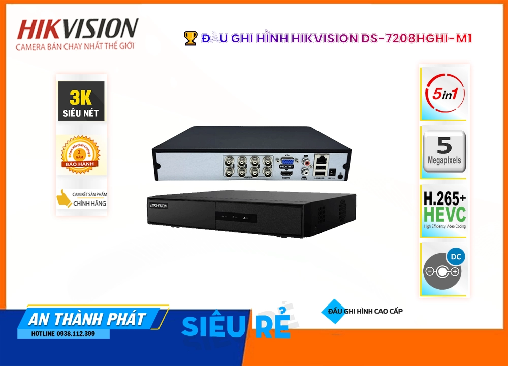 Đầu Thu DS-7208HGHI-M1Hikvision,thông số DS-7208HGHI-M1, HD DS-7208HGHI-M1 Giá rẻ,DS 7208HGHI M1,Chất Lượng