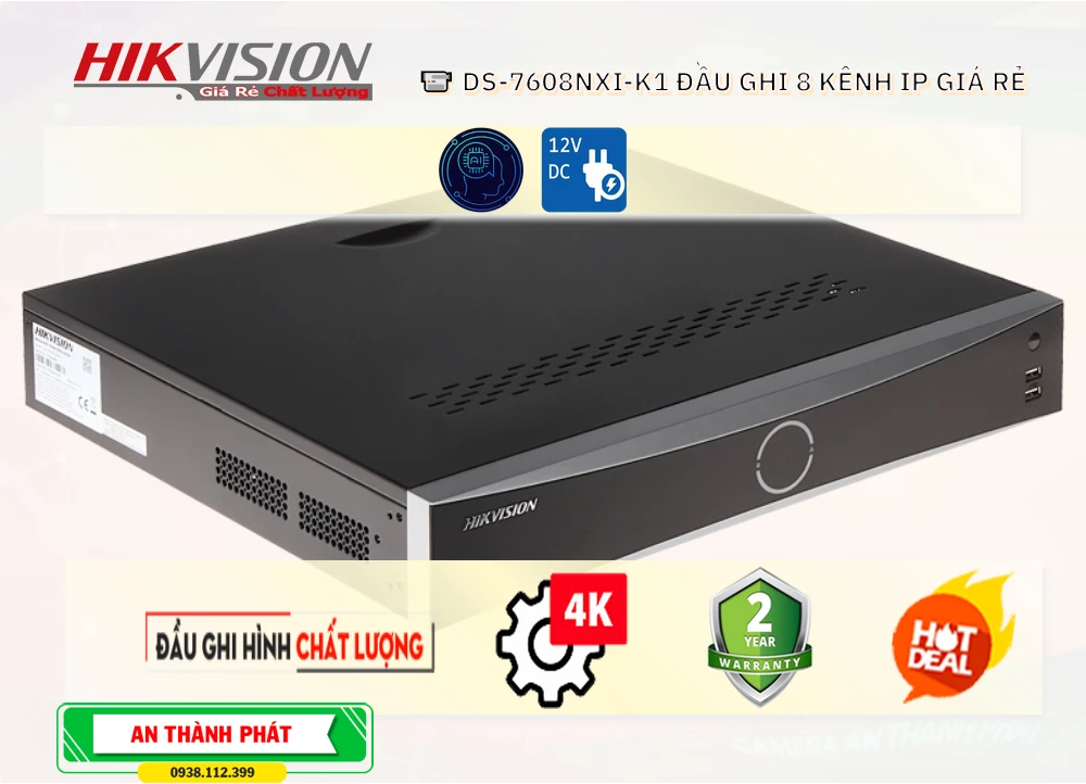 Đầu Ghi DS-7608NXI-K1 8 Kênh Đầu Ghi DS-7608NXI-K1 8 Kênh