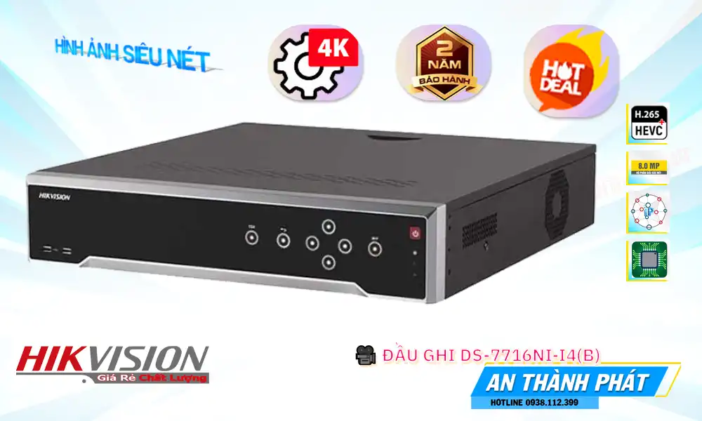 Đầu Ghi Camera DS-7732NI-K4/16P  Hikvision Giá rẻ ❇