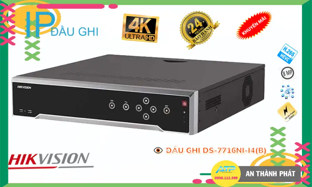 Đầu Ghi Camera DS-7732NI-K4/16P  Hikvision Giá rẻ ❇