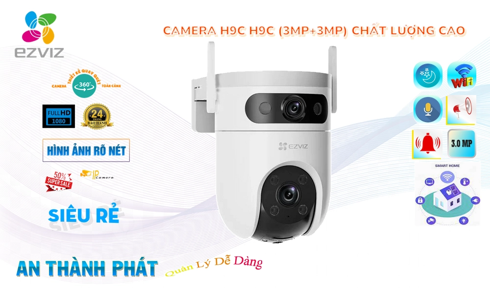 Camera H9C (3MP+3MP) Công Nghệ Mới