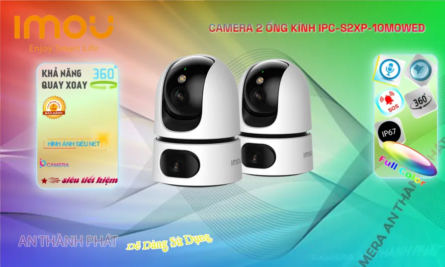 Camera Imou 2 Ống Kính IPC-S2XP-10M0WED 10MP Camera Imou 2 Ống Kính IPC-S2XP-10M0WED 10MP