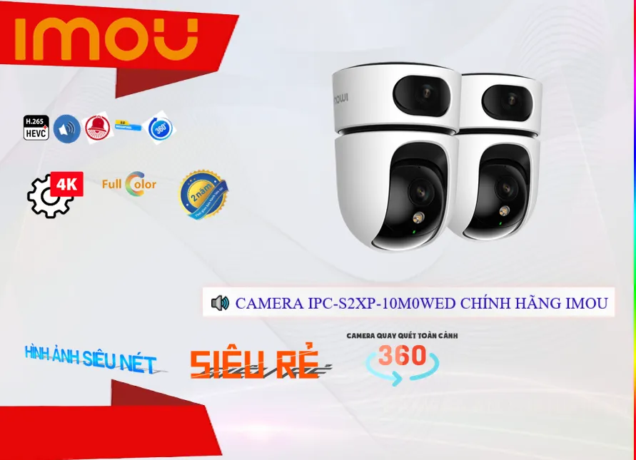 Camera Imou 2 Ống Kính IPC-S2XP-10M0WED 10MP Camera Imou 2 Ống Kính IPC-S2XP-10M0WED 10MP