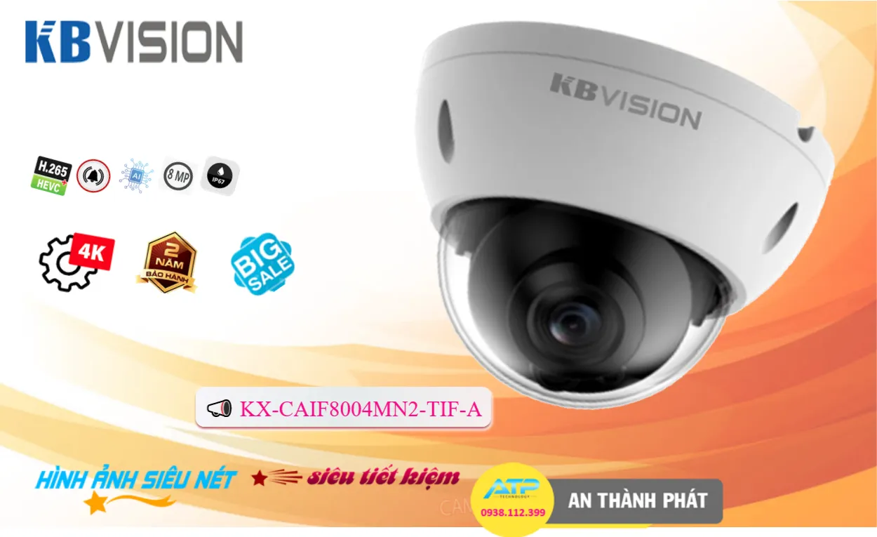 Camera KX-CAiF8004MN2-TiF-A TÍCH HỢP MICRO công nghệ AI