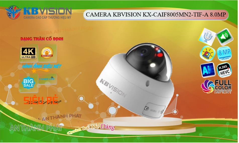 KX-CAiF8005MN2-TiF-A Camera Chất Lượng KBvision KX-CAiF8005MN2-TiF-A Camera Chất Lượng KBvision