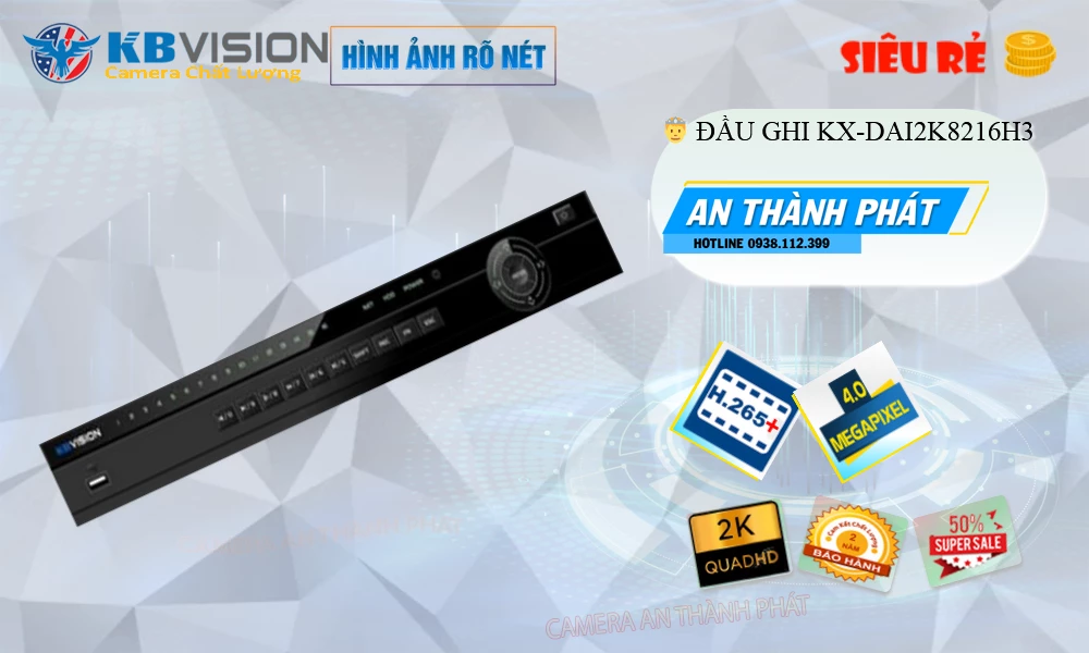 Đầu Ghi  KBvision Công Nghệ Mới KX-DAi2K8216H3