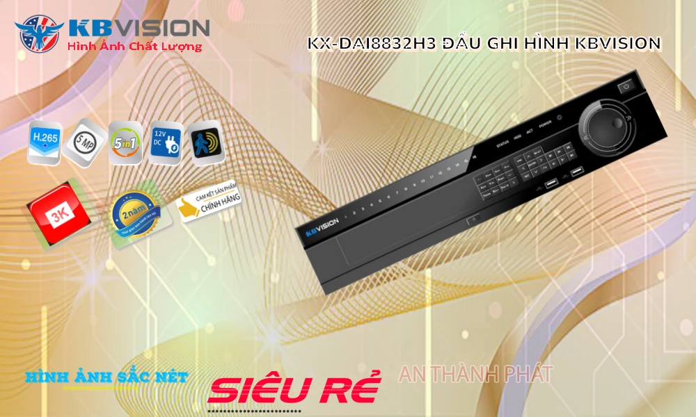 KX-DAi8832H3 Đầu Ghi Hình Thiết kế Đẹp