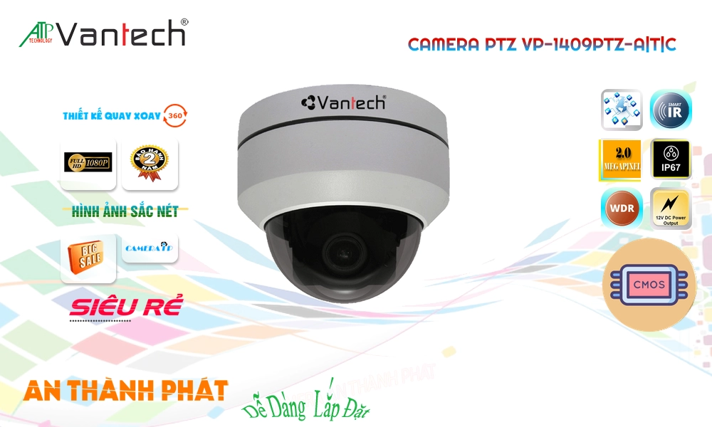 VP-1409PTZ-A|T|C Camera  An Ninh