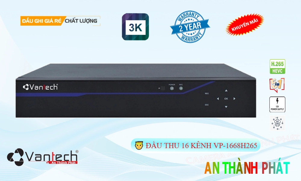 Đầu Thu VP-1668H265 Đầu Thu VP-1668H265