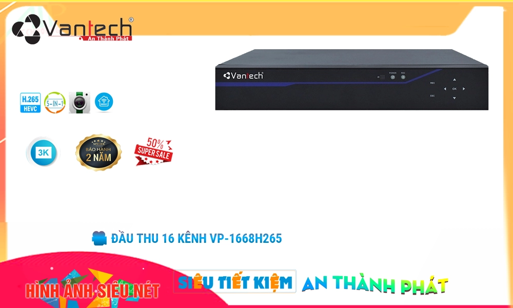 Đầu Thu VP-1668H265 Đầu Thu VP-1668H265