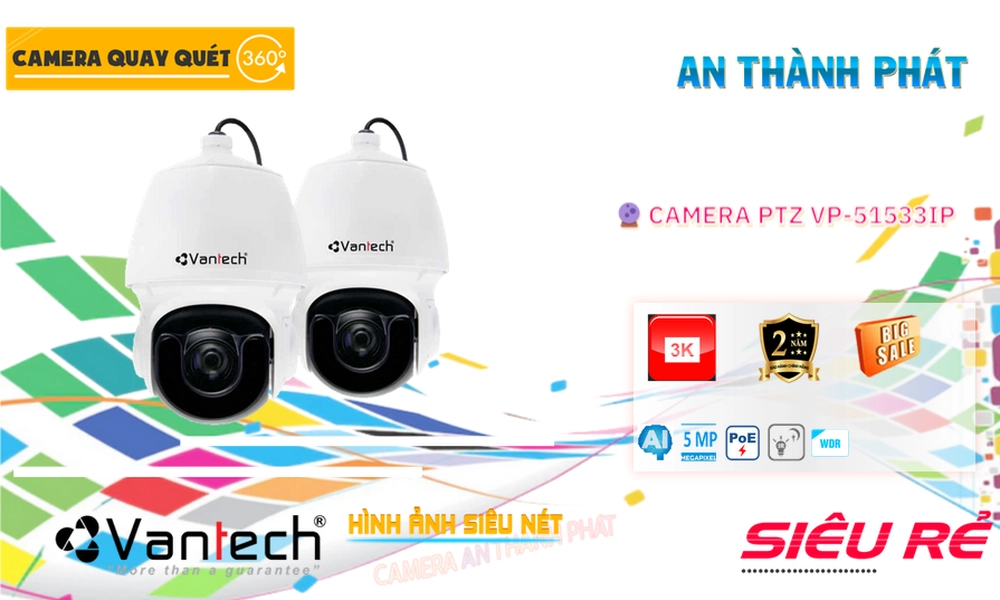 Camera VP-51533IP Hồng ngoại 150M
