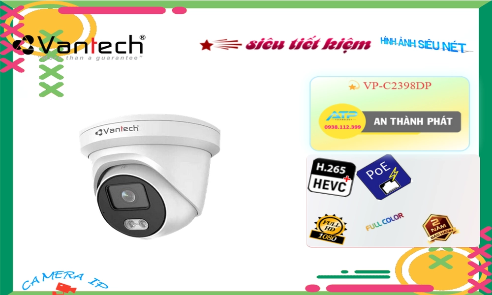 Camera VanTech VP-C2398DP Tiết Kiệm Camera VanTech VP-C2398DP Tiết Kiệm