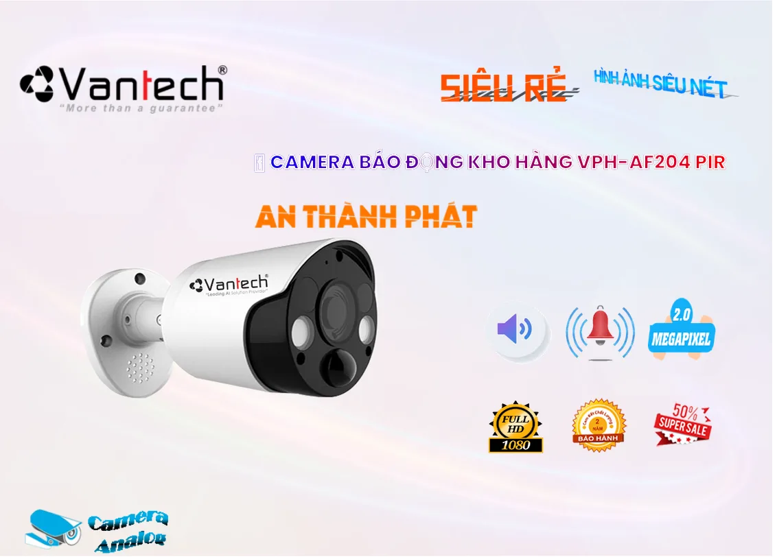 VPH-AF204 PIR Camera Vantech Ngoài Trời Giá Rẻ VPH-AF204 PIR Camera Vantech Ngoài Trời Giá Rẻ