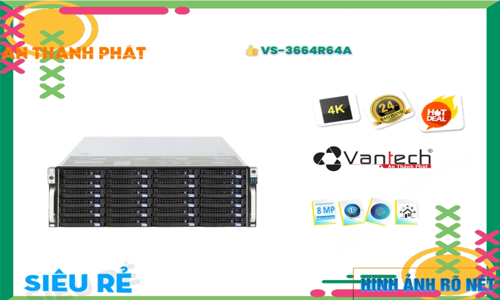 Server Phân Tích Vantech VS-3664R64A,Giá Công Nghệ IP VS-3664R64A,phân phối VS-3664R64A,VS-3664R64A Bán Giá Rẻ,Giá Bán