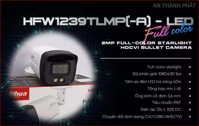 Camera giám sát dahua DH HAC HFW1239TLMP LED S2
