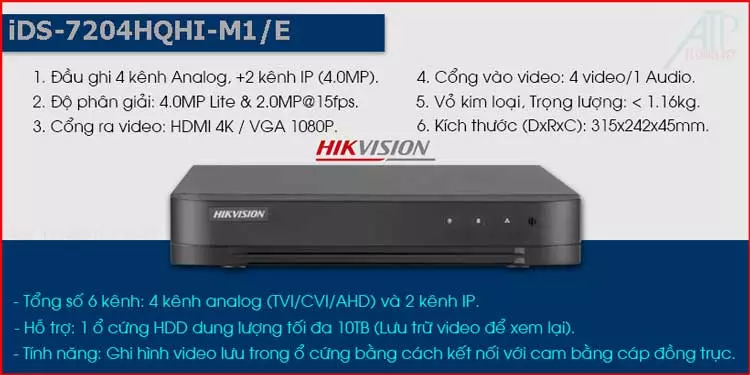 Đầu ghi hình iDS 7204HQHI M1/E